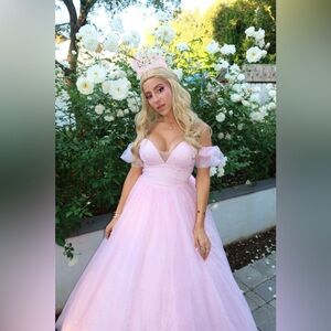 WICKED Sparkly Pink Glinda Gown